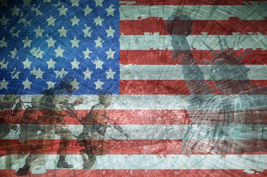 America Broken Glass